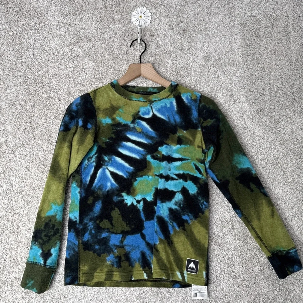 Burton Youth Kids M Lightweight Snowboard Ski 1st Base Layer Set Tie-Dye